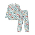 thumbnail image 1 of Vsdgher Butterflies Mens Pajama Set, Soft Warm Long Sleeve Sleepwear, Cozy Button-Down Pjs for Men-XX-Large, 1 of 7