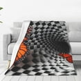 thumbnail image 1 of Vsdgher Butterflies Optical Illusion Ultra-Soft Micro flannel Blanket Throw Blankets for Couch Sofa, Bed (4 sizes)-50"x40", 1 of 7