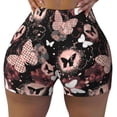 thumbnail image 1 of Vsdgher Butterflies1 print Workout Shorts for Women Seamless Soft Smooth Gym Yoga Scrunch Active Exercise Fitness Shorts, 1 of 8