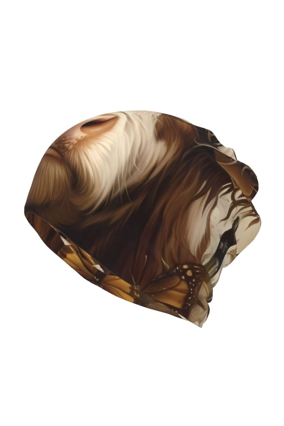 Butterfly Cow Barrel Slouchy Beanie Hat for Men/Women, Skull Cap Chemo Cap Night Sleeping Cap