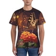 thumbnail image 1 of Vsdgher Butterfly Sitting on a Flower Print Men's Dry Fit Mesh Athletic Shirts Moisture Wicking Tennis T-Shirt Tops, 1 of 9