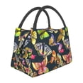 thumbnail image 1 of Vsdgher Butterfly Wild Insect Print Insulated Reusable Bags with Sturdy Zipper and Handles, Foldable Totes for Hot or Cold Food Bring or Delivery, 1 of 8