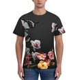 thumbnail image 1 of Vsdgher Butterfly with Fowers Print Men's Dry Fit Mesh Athletic Shirts Moisture Wicking Tennis T-Shirt Tops, 1 of 9