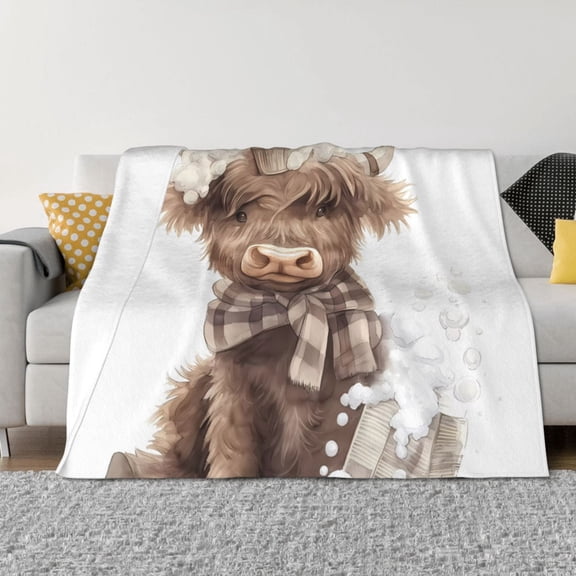 Vsdgher C Pattern Fleece Throw Blanket, Horizontal Fleece Bedding Home Decor for Couch & Bed All Season Use -80"x60"