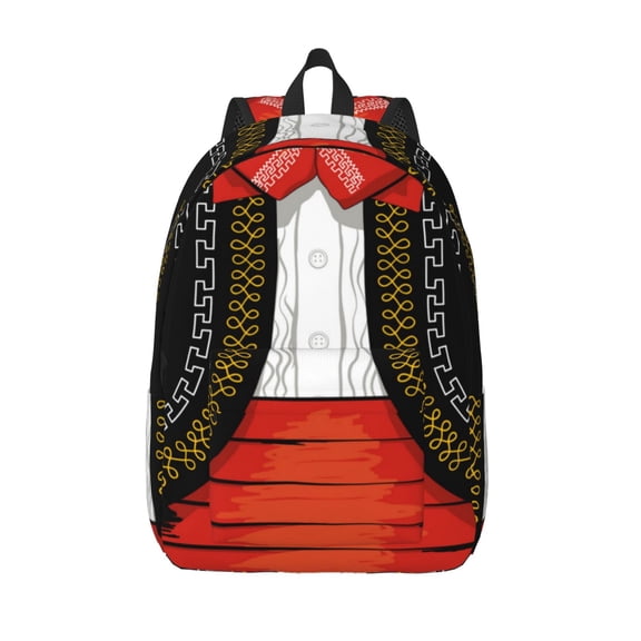 Vsdgher CHARRO SUIT Print Canvas Backpack Travel Rucksack Unisex Knapsack 15.7/17.7Inch Laptop Backpack for Work,College -Small