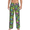 thumbnail image 1 of Vsdgher Cactus In Pots Print Mens Pajama Pants Sleep & Lounge Pants, PJ Bottoms With elastic waistb and Pockets, 1 of 5