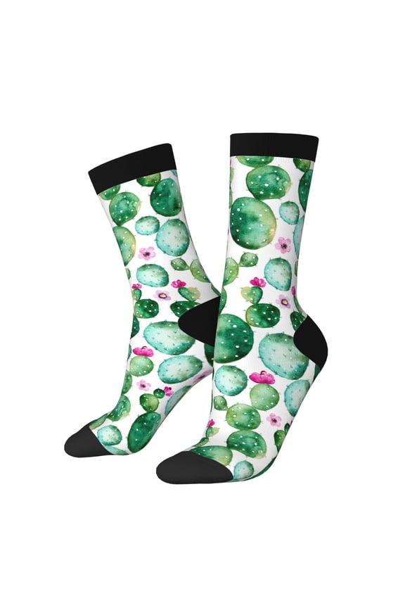 Cactus Plants Crew Socks for Men & Women, Breathable Casual Athletic Ankle Socks