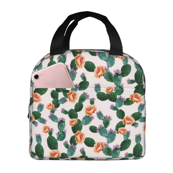 Vsdgher Cactuses Lunch Bag, Lunch Box for Women Adult Men, Lunch Tote Insulated Cooler Lunch Container for Work/Office/Picnic/Travel