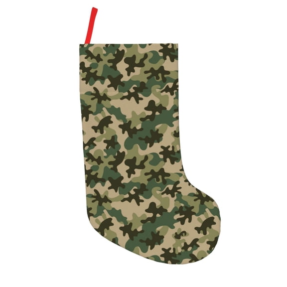 Vsdgher Camouflag Christmas Stockings 18 inch Large Kids Stocking Bags Hanging Socks for Christmas Decor Decorations