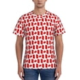thumbnail image 1 of Vsdgher Canada Print Men's Dry Fit Mesh Athletic Shirts Moisture Wicking Tennis T-Shirt Tops, 1 of 9