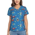 thumbnail image 1 of Vsdgher Cartoon Animals 1 Women Shirts V Neck Short Sleeve Tops T-Shirt Basic Tees, S to 3XLLarge, 1 of 5