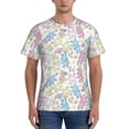 thumbnail image 1 of Vsdgher Cartoon Bunny Print Men's Dry Fit Mesh Athletic Shirts Moisture Wicking Tennis T-Shirt Tops, 1 of 9