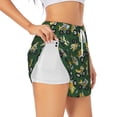 thumbnail image 1 of Vsdgher Cartoon Car Print Women's Running Double Layer Shorts High Waisted with Pockets Elastic Yoga Workout Athletic Gym Sports, 1 of 8