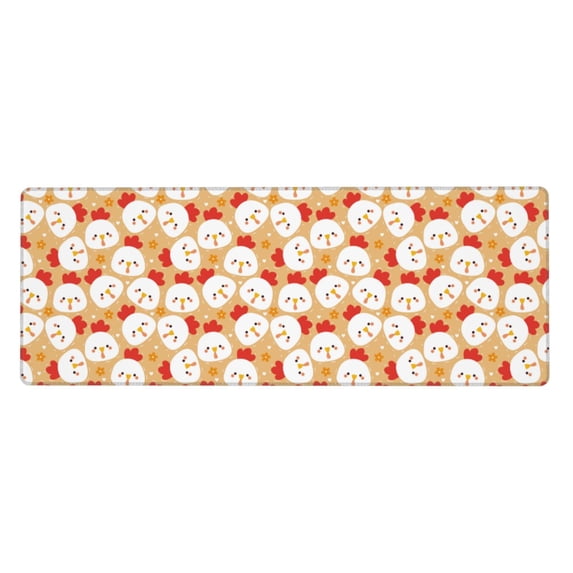 Vsdgher Cartoon Chicken for Mouse Pad with Stitched Edges,Desk mat for Laptop,Computer & PC, Wristing Pad for Gamer,Office & Home,12 x 31.5 in