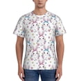thumbnail image 1 of Vsdgher Cartoon Cute Rabbit Print Men's Dry Fit Mesh Athletic Shirts Moisture Wicking Tennis T-Shirt Tops, 1 of 1
