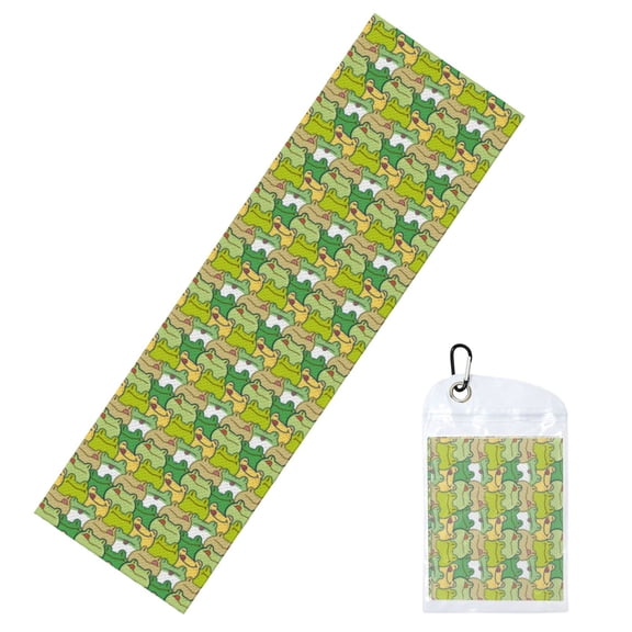 Vsdgher Cartoon Frog Cooling Towel (40"x12"), Soft Breathable Chilly Towel, Ice Towel, Microfiber Towel for Sport, Workout & More Activities