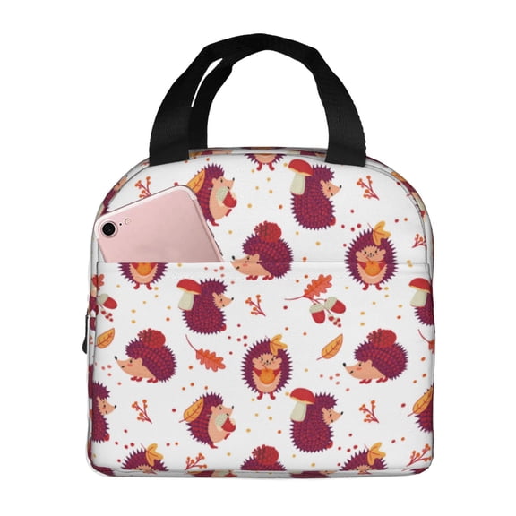 Vsdgher Cartoon Hedgehogs Lunch Bag, Lunch Box for Women Adult Men, Lunch Tote Insulated Cooler Lunch Container for Work/Office/Picnic/Travel