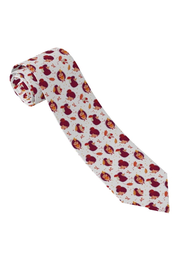 Cartoon Hedgehogs Print Ties for Men 4.7" Formal Necktie Wedding Accessory Men's Business Ties for Wedding Bussiness Work