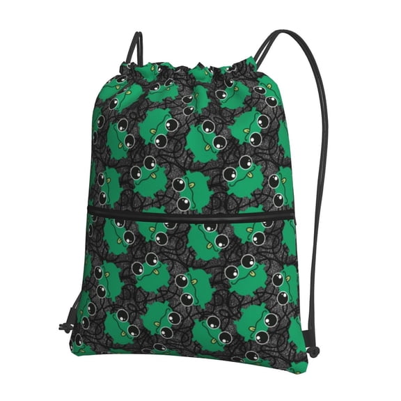 Vsdgher Cartoon Kawaii Frogs Drawstring Backpack Water Resistant String Bag Sports Sackpack Gym Sack for Men Women