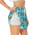 thumbnail image 1 of Vsdgher Cartoon Monster Truck Print Women's Running Double Layer Shorts High Waisted with Pockets Elastic Yoga Workout Athletic Gym Sports, 1 of 8