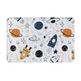 thumbnail image 1 of Vsdgher Cartoon Planets print Flannel Anti-Slip Floor Mat Comfort Mat Floor Carpet for Decor, Non-Slip, Home, Office, Laundry, Durable, 1 of 1