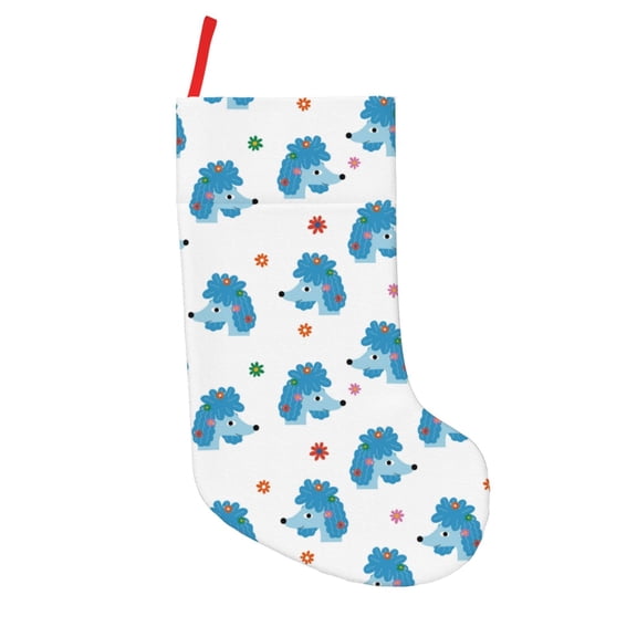 Vsdgher Cartoon Poodle Dog Christmas Stockings 18 inch Large Kids Stocking Bags Hanging Socks for Christmas Decor Decorations