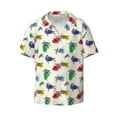 thumbnail image 1 of Vsdgher Cartoon Sea Turtle Print Men's Wrinkle Free Untucked Cuban Shirt Business Casual Button Down Shirts Short Sleeve Shirt, 1 of 7