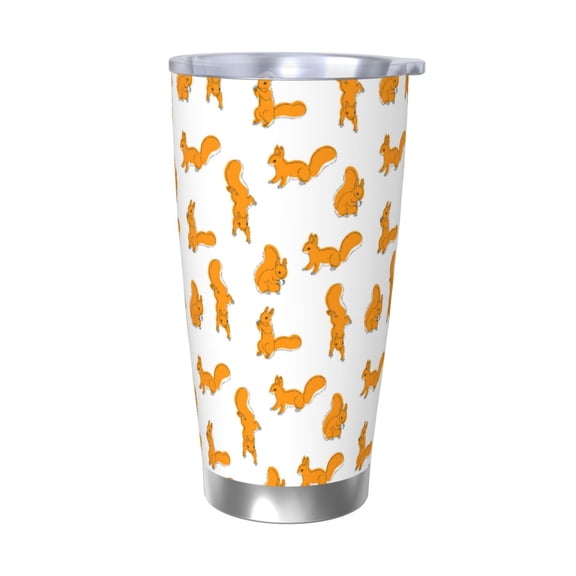 Vsdgher Cartoon Squirrel 20 Oz Stainless Steel Vacuum Insulated, Travel Mug Coffee Cup for Home, Office, Outdoor Works Great for Ice Drinks and Hot Beverage -Without Straw