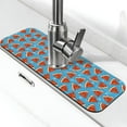 thumbnail image 1 of Vsdgher Cartoon Watermelon Kitchen Sink Splash Guard Faucet Mat -1 PC Super Absorbent Fast Drying Mat Sink Gadgets-Splash, Bathroom,Sink Mat,(15" X 5.5" ), 1 of 7