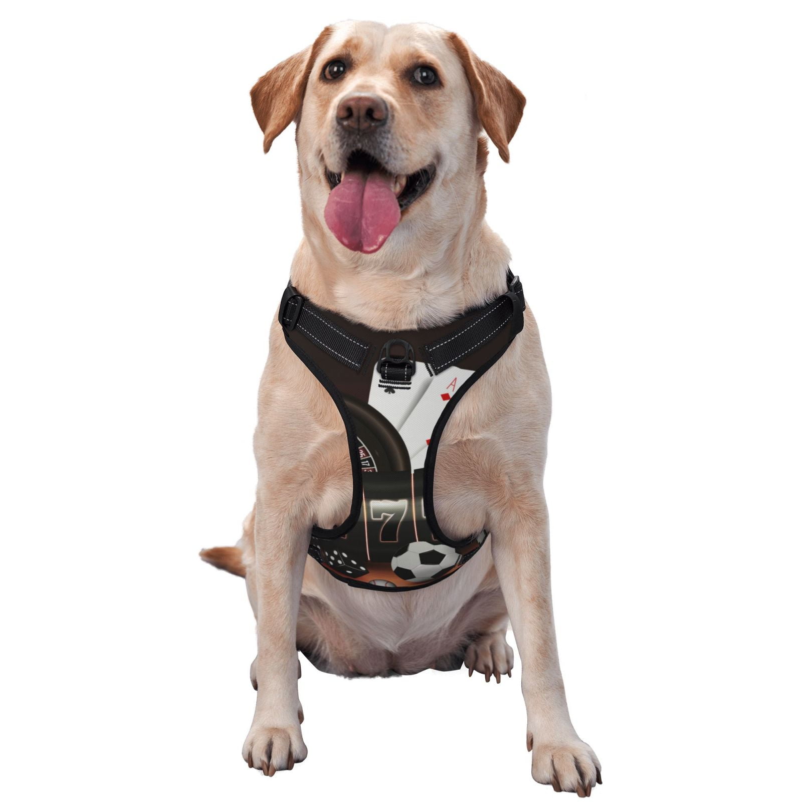 Vsdgher Casino And Sports Dog Harness, No-Pull Pet Harness, Dog Vest, Pet Vest for Small to Large Dogs-Medium