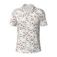 thumbnail image 1 of Vsdgher Cat Bear Rabbit Print Men's Short Sleeve Stretch Polo Shirt, Moisture-Wicking Performance Polo Shirt, 1 of 8