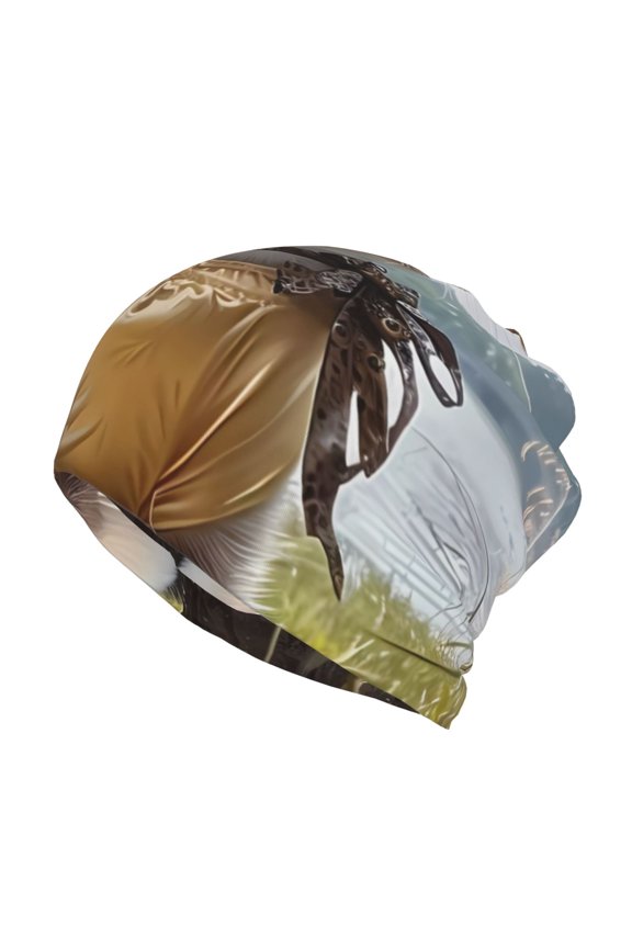 Cat In Sun Hat Slouchy Beanie Hat for Men/Women, Skull Cap Chemo Cap Night Sleeping Cap