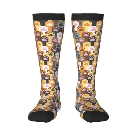 Vsdgher Cat Paw (2) Knee Socks, High Socks Long Stretchy Sock Women Knee High Stocking, Long Socks for Women