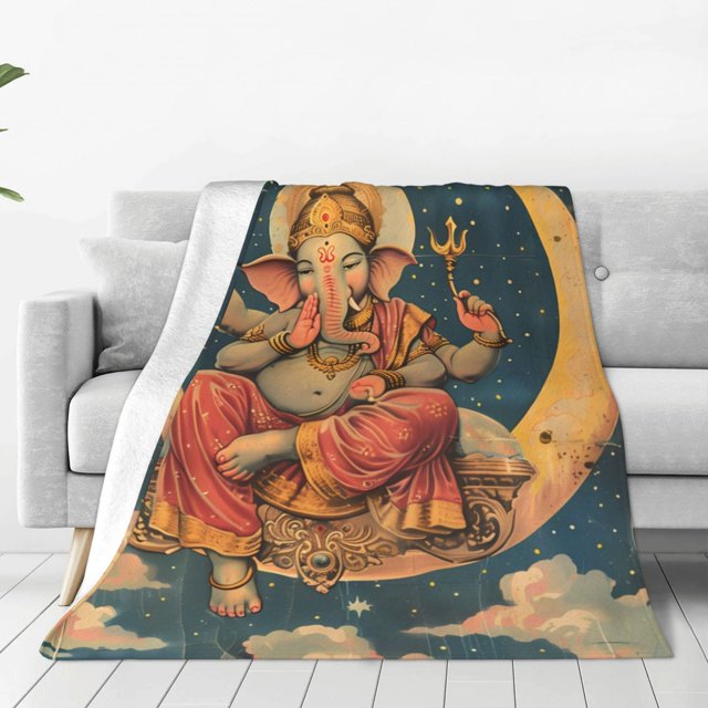 Vsdgher Celestial Ganesh Blessings UltraSoft Micro flannel Blanket