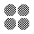 thumbnail image 1 of Vsdgher Checkerboard With Snowflake 1 Leather Coasters for Drinks, Durable Drink Coasters 4 Set for Tabletop Protection, Luxurious Home Décor and Housewarming Gift-Octagon, 1 of 6