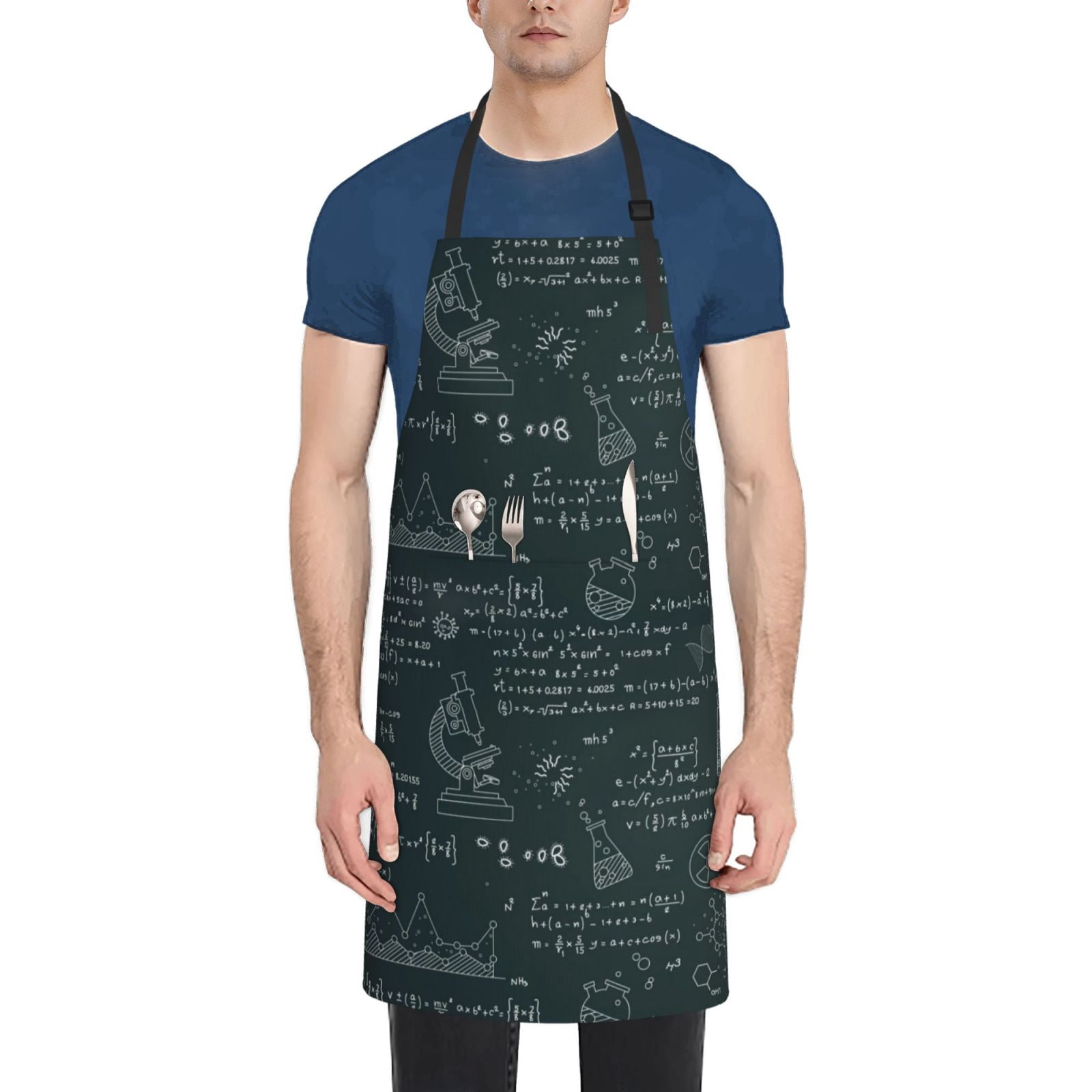 Vsdgher Chemical Waterproof Apron with 2 Pockets Kitchen Chef Aprons Bibs for Grooming Cooking Baking Painting Gardening