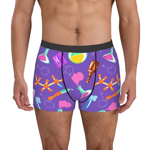 Vsdgher Chemistry Tools Pattern Men's Boxer Brief Underwear,Soft Funny Underwear for Men-Medium