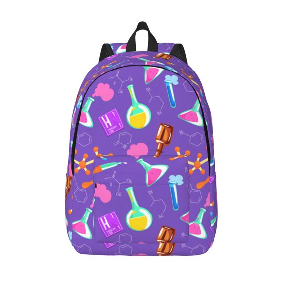 Vsdgher Chemistry Tools Print Canvas Backpack Travel Rucksack Unisex Knapsack 15.7/17.7Inch Laptop Backpack for Work,College -Small