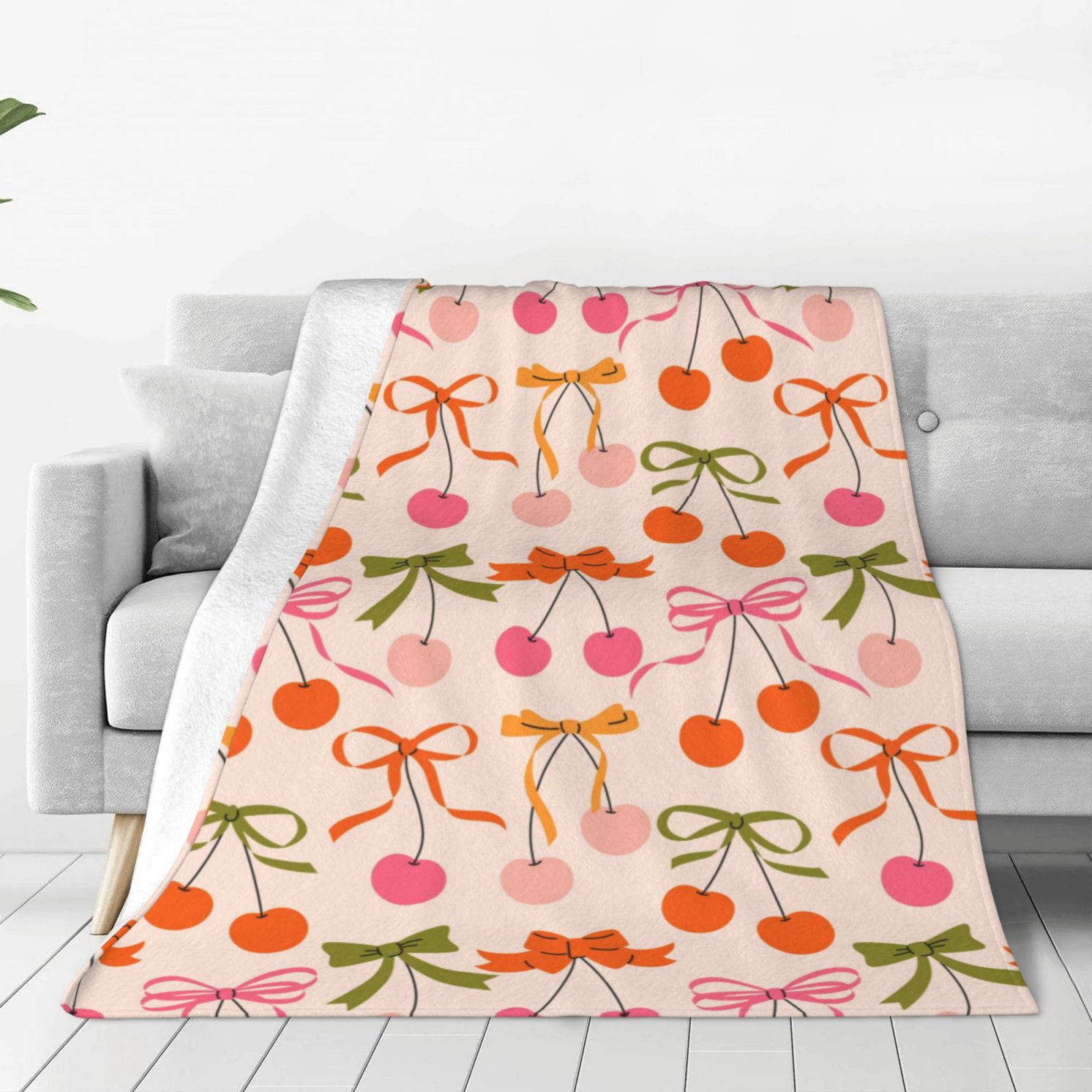 Cherries Throw Blanket main image 1