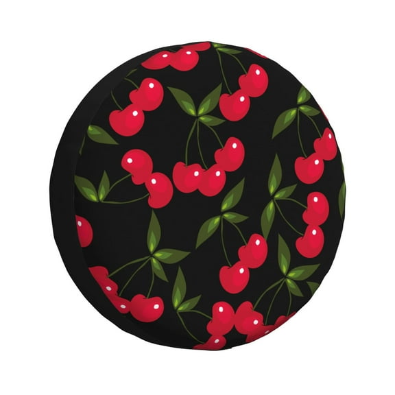 Vsdgher Cherry for Spare Tire Cover, Tire Wheel Protector Wheel Cover Fit for Truck,Trailer,RV,SUV,Camper and Most Vehicle-15 inch