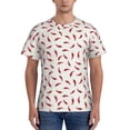 thumbnail image 1 of Vsdgher Chili Print Men's Dry Fit Mesh Athletic Shirts Moisture Wicking Tennis T-Shirt Tops, 1 of 1
