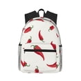thumbnail image 1 of Vsdgher Chili Print Unisex Large Capacity Bookbag Schoolbag Casual Daypack for High School/College/Teens/Travel/Work, 1 of 8