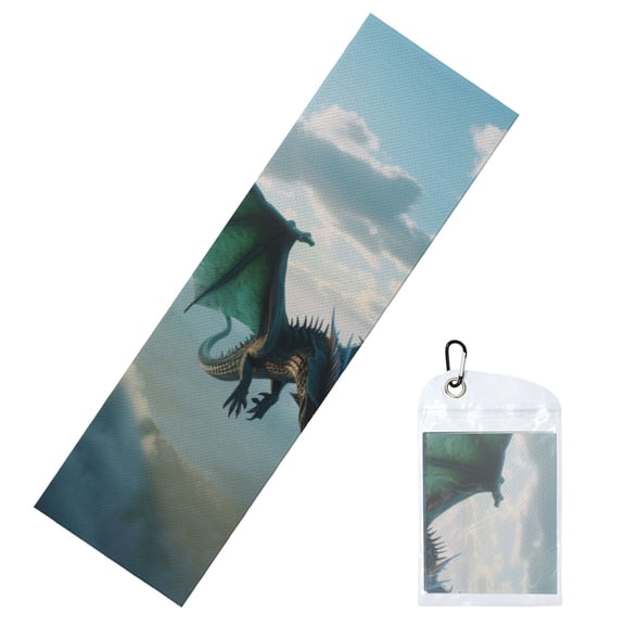Vsdgher Cloud Sky Green Dragon Cooling Towel (40"x12"), Soft Breathable Chilly Towel, Ice Towel, Microfiber Towel for Sport, Workout & More Activities