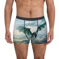thumbnail image 1 of Vsdgher Cloud Sky Green Dragon Pattern Men's Boxer Brief Underwear,Soft Funny Underwear for Men-Medium, 1 of 5