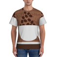 thumbnail image 1 of Vsdgher Coffee Cafe Cup Print Men's Dry Fit Mesh Athletic Shirts Moisture Wicking Tennis T-Shirt Tops, 1 of 9