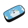 thumbnail image 1 of Vsdgher Collie in Bathtub Print Large Capacity Pencil Case Pouch with Zipper, Portable Aesthetic Big Capacity Pencil Cases Pen Office Travel Stationery Bag, 1 of 8