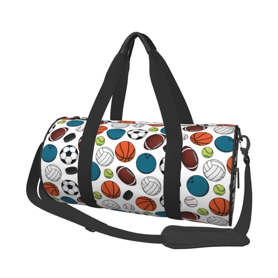 Vsdgher Color Balls 45L Foldable Duffel Bag, Sports Gym Bag,Overnight Bag, Portable Weekender Bag for Airplanes