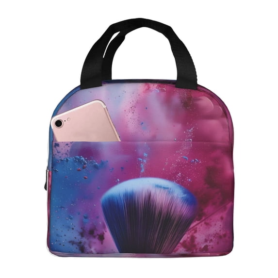 Vsdgher Color Explosion Makeup Brush Lunch Bag, Lunch Box for Women Adult Men, Lunch Tote Insulated Cooler Lunch Container for Work/Office/Picnic/Travel
