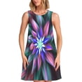 thumbnail image 1 of Vsdgher Colored Abstract Print Summer Dresses for Women Casual U Neck Beach Dress Sleeveless Tank Loose Sundress with Pocket -3X-Large, 1 of 7