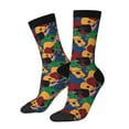 thumbnail image 1 of Vsdgher Colored Guitars Crew Socks for Men & Women, Breathable Casual Athletic Ankle Socks, 1 of 6